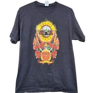 Guns N' Roses 2021 We'reF'n'Back! 2 Sided black band T-shirt Size Large Rock